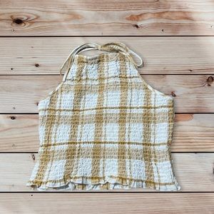 Checkered halter top